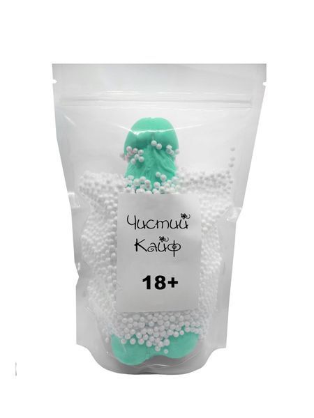 Крафтовое мыло-член с присоской Чистий Кайф Turquoise size XL, натуральное SO2768 фото
