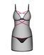 Пеньюар Obsessive Novenes chemise & thong, XS/S, обтислий, прозорий, зі стрепами, стрінги в комплект SX0619 фото 4