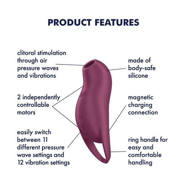 Вакуумный клиторальный стимулятор с вибрацией Satisfyer Pocket Pro 1 Purple SX0575 фото