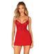 Пеньюар Obsessive Ingridia chemise & thong XL/2XL, красный, сорочка, стринги SO9038 фото 1