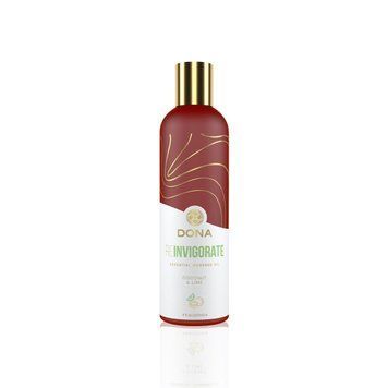 Натуральна масажна олія DONA Reinvigorate &ndash; Coconut & Lime (120 мл) з ефірними оліями SO2622 фото
