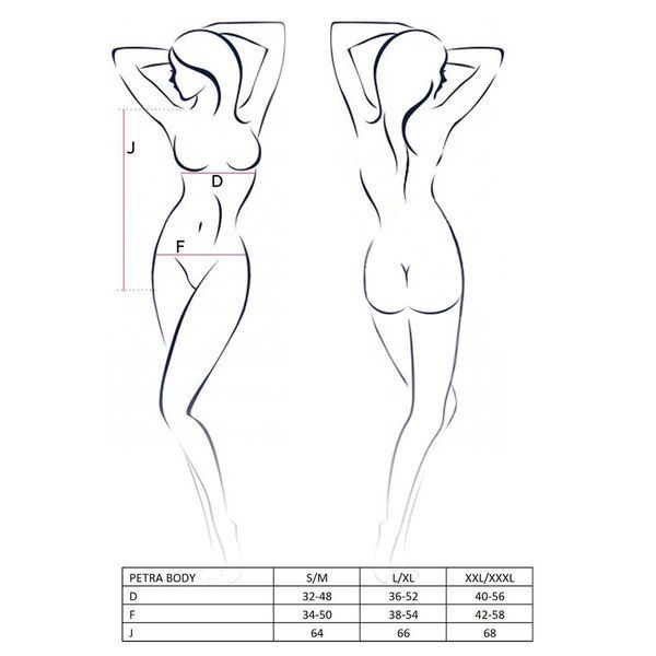 Распродажа!!! Боди-монокини с глубоким декольте PETRA BODY black L/XL &mdash; Passion Exclusive PS23100 фото