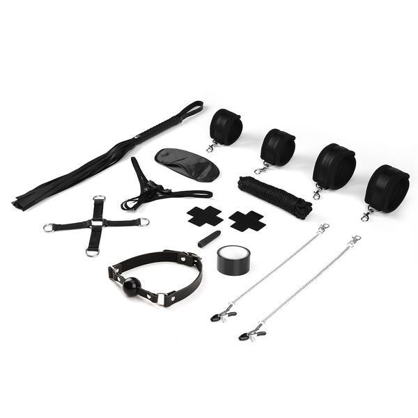 БДСМ-набор Liebe Seele Bound You 12pcs set, 12 предметов, в комплекте вибропуля и кружевные стринги SO9505 фото