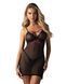 Пеньюар Obsessive Novenes chemise & thong, XL/2XL, облегающий, прозрачный, со стрепами, стринги в ко SX0621 фото 1