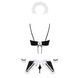 Атласный эротический костюм горничной Obsessive Maid set S/M, black, 5 предметов SO7715 фото 4