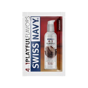 Розпродаж!!! Пробник Swiss Navy 4 in 1 Chocolate Sensation 5 мл (термін 16.03.2025) SO5734-R фото