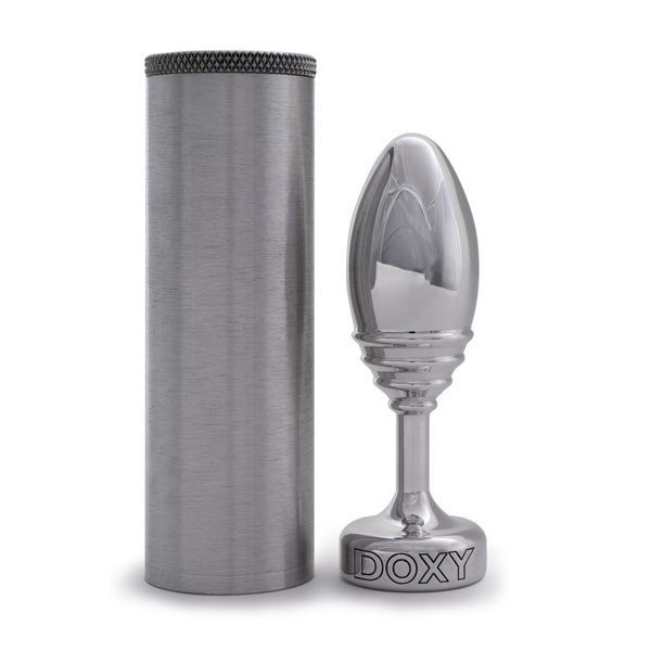 Металлическая анальная пробка DOXY Butt Plug RIBBED, ребристая, диаметр 3,3 см SO8031 фото