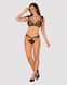 Полупрозрачный эротический комплект Obsessive Obsessivia 2pcs set black S/M, бюстгальтер и трусики, SO7297 фото 3