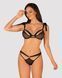 Полупрозрачный эротический комплект Obsessive Obsessivia 2pcs set black S/M, бюстгальтер и трусики, SO7297 фото 1