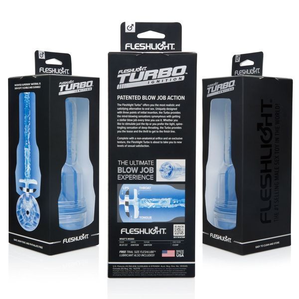 Мастурбатор Fleshlight Turbo Ignition Blue Ice (имитатор минета) F11178 фото