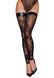 Панчохи Noir Handmade F243 Tulle stockings with patterned flock embroidery - S SX0155 фото 1