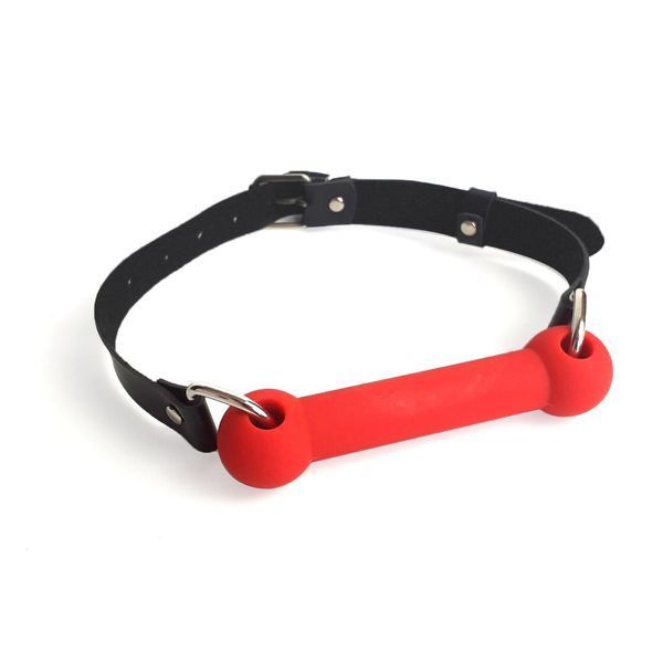 Кляп-палка на ремнях Art of Sex &ndash; Gag Stick Silicon, красный, натуральная кожа SO6704 фото