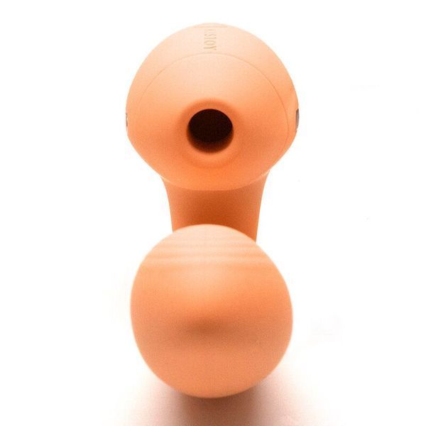 Вакуумный вибратор KISTOY Tina Mini Orange, вагинально-клиторальный SO6542 фото