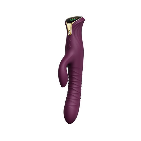 Пульсатор-кролик с вибрацией Zalo Mose Velvet Purple, нагрев до 42&deg;, кристалл Swarovski SO8225 фото