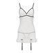 Сорочка прозрачная с пажами Passion ORIHIME CHEMISE L/XL, white, трусики, стрэпы EL16404 фото 3