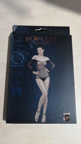 Сітчасте боді зі стразами Moonlight Model 09 XS-L Black (м'ята упаковка!!!) SO6342-R фото