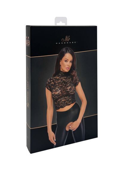Топ Noir Handmade F303 Essence lace top with high collar - XL SX0258 фото