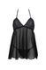 Пеньюар Passion KERRIA CHEMISE black, XXL/XXXL, мереживний верх, трусики в комплекті SX0490 фото 3