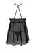 Пеньюар Passion KERRIA CHEMISE black, XXL/XXXL, мереживний верх, трусики в комплекті SX0490 фото 4