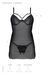 Пеньюар Passion DROSERA CHEMISE black, L/XL, кружевной лиф со стрепами, трусики в комплекте SX0473 фото 5