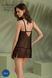 Пеньюар Passion DROSERA CHEMISE black, L/XL, кружевной лиф со стрепами, трусики в комплекте SX0473 фото 7