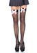 Панчохи-сітка з атласним бантиком Leg Avenue Fishnet Thigh Highs One size Black With Bow Pink SO8596 фото 1