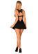 Сорочка бэби-долл с кружевом на груди Obsessive Donna Dream babydoll XL/2XL Black, стринги SO8632 фото 7