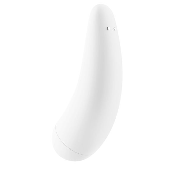 Вакуумный клиторальный стимулятор Satisfyer Curvy 2+ White с управлением через интернет SO3783 фото