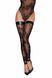 Панчохи Noir Handmade F243 Tulle stockings with patterned flock embroidery - XXL SX0159 фото 3
