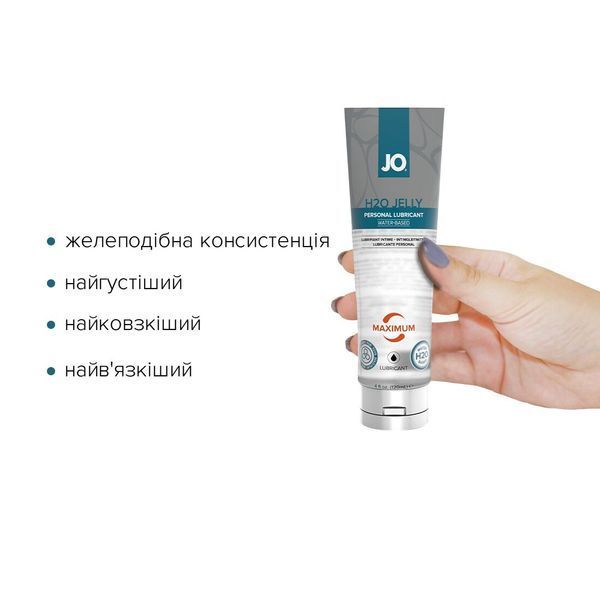 Густой лубрикант на водной основе JO H2O JELLY &mdash; MAXIMUM (120 мл), без парабенов и пропиленгликоля SO1454 фото