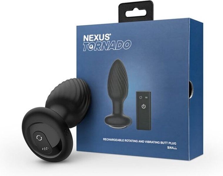 Анальная пробка Nexus TORNADO Small, ротация+вибрация, пульт ДУ SO8697 фото