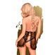 Комплект сорочка в стиле 60-х и трусики с доступом Penthouse - Libido Boost Black S/M SO5275 фото 2
