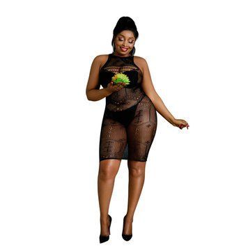 Сукня-бодістокінг Moonlight Plus Model 06 XL-XXXL Black (м'ята упаковка!!!) SO8197-R фото