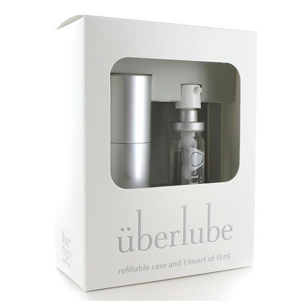 Преміум лубрикант 3в1 на силіконовій основі Uberlube Good-to-Go Silver (15 мл) + кейс SO4877 фото
