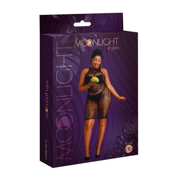 Сукня-бодістокінг Moonlight Plus Model 06 XL-XXXL Black (м'ята упаковка!!!) SO8197-R фото