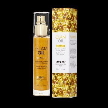 Розпродаж!!! Олія для тіла з блиском EXSENS Glam Oil 50мл, з олією мигдалю (термін 03.2025) SO2363-R фото