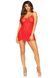 Сорочка беби-долл Leg Avenue Rose Lace Flair Chemise Red, One Size SO9101 фото 5