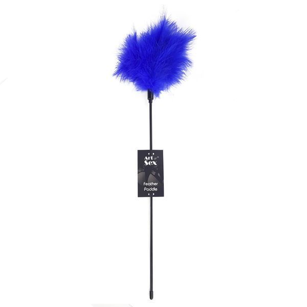 Щекоталка с пером индюка Art of Sex &ndash; Feather Paddle, синяя SO6613 фото