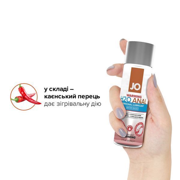 Анальная смазка JO ANAL H2O &mdash; WARMING (60 мл) разогревающая, на водной основе SO1457 фото
