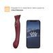 Смартвибратор 3в1 Zalo &mdash; Queen Wine Red, пульсирующая жемчужина и вакуум, кристалл Swarovski SO6662 фото 2