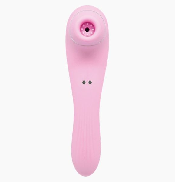 Вібратор і вакуумний стимулятор Alive Midnight Quiver Pink - іграшка 2 в 1 SO4473 фото