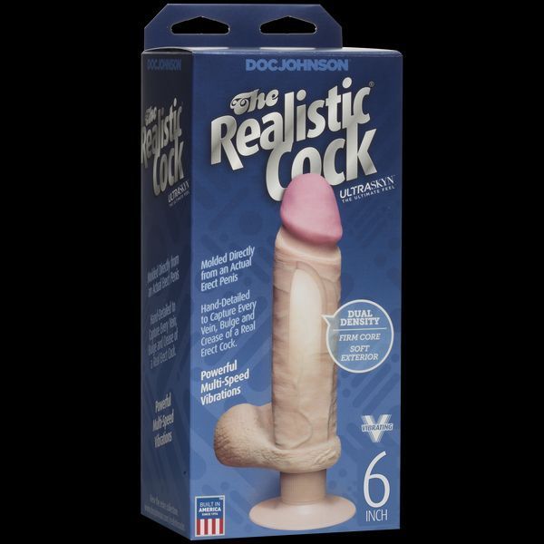 Фаллоимитатор Doc Johnson The Realistic Cock 6 inch ULTRASKYN, диаметр 4,3см, плавная регулировка SO1991 фото