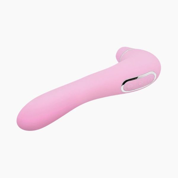 Вібратор і вакуумний стимулятор Alive Midnight Quiver Pink - іграшка 2 в 1 SO4473 фото