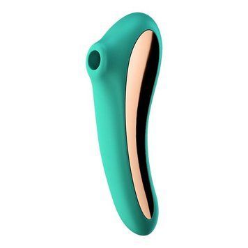 Вакуумный стимулятор с вибрацией Satisfyer Dual Kiss Green SO6116 фото
