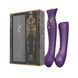 Смартвібратор 3в1 Zalo &mdash; Queen Twilight Purple, пульсівна перлина та вакуум, кристал Swarovski SO6664 фото 10