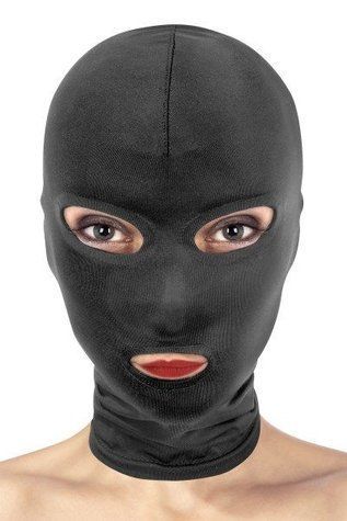 Капюшон для БДСМ с открытыми глазами и ртом Fetish Tentation Open Mouth & Eyes Hood мятая упаковка! SO3758-R фото