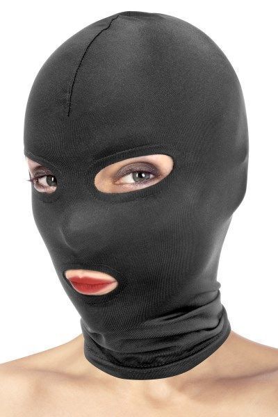 Капюшон для БДСМ з відкритими очима та ротом Fetish Tentation Open Mouth & Eyes Hood м'ята упаковка! SO3758-R фото
