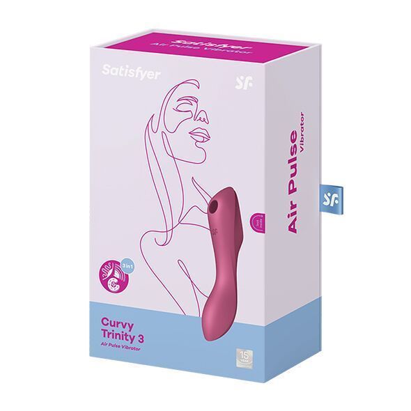 Вакуумный стимулятор с вибрацией Satisfyer Curvy Trinity 3 Red SO6117 фото