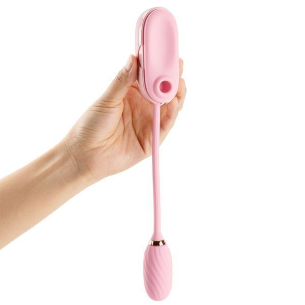 Вакуумний кліторальний стимулятор Otouch Louis Vibrate Pink з віброяйцем, у кейсі SO9401 фото