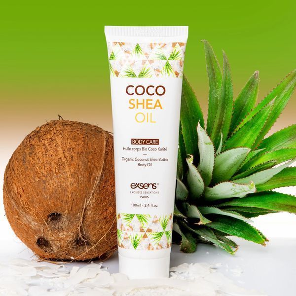 Органическое кокосовое масло карите (ши) для тела EXSENS Coco Shea Oil 100 мл, сертификат ECOCERT SO3332 фото